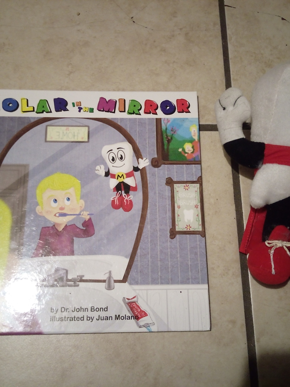 Molar in the Mirror Kids Book - White and Red Plush Toy Included